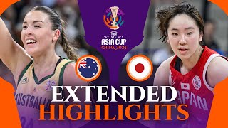 Gold Medal Game: Australia 🇦🇺 vs Japan 🇯🇵 | Extended Highlights | FIBA Women's Asia Cup 2025