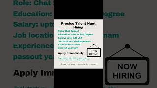 Jobs in Visakhapatnam 2024 | #chatsupport #visakhapatnam #vizag #2024jobs #latestjobs