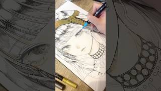 クレオパトラを描いてみた　#アナログイラスト #イラストメイキング #イラストレーター