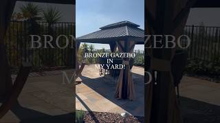 ☀️Bronze gazebo in my yard #gazebos #yard #yarddecor  #bronzegazebo #patiolife  #amazonfinds