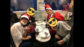 (2) Christmas party in the green private room of the Super View Odoriko [Izu Ride Comparison Series]