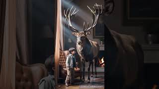 AI brings a majestic deer to life — a magical blend of tech and nature! 🦌✨ #shorts