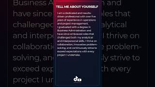 A confident self-introduction sample answer. #Shorts #Interview #jobinterview #job #interview