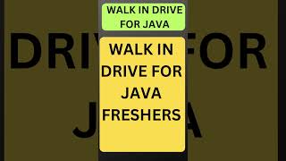 Walk in drive Jobs | Java Jobs | #itjobs #fresherJOBS #rdtechnicallearning