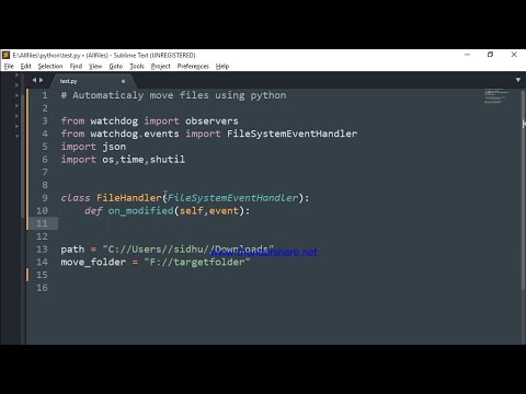 Python automation | automatically move files