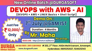 DEVOPS with AWS - AI Online Training @ DURGASOFT
