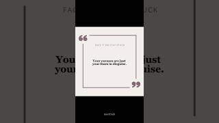 #hardtruth #fear #excuses #growth #grow #growthjourney #growthmindset #faceitorstaystuck