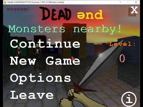 Simple UI in Pygame: adding menus and HUD to my python raycasting game - Dead And! tutorial devlog