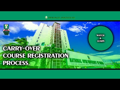 How to register carryover courses in National Open University of Nigeria