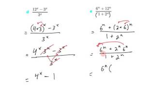 IB SL Math Topic 1 2 6 3 Simplifying Fractions with Indices