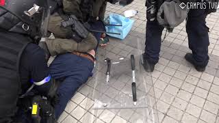 【抗爭記錄】十多名速龍成員向攜水男使用胡椒噴霧及警棍