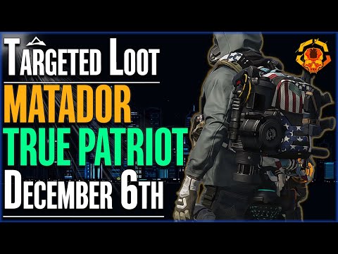 The DIVISION 2 | Targeted Loot Today | DECEMBER 6 | *MATADOR* | DAILY FARMING GUIDE