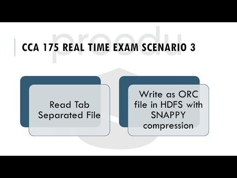 CCA 175 Real Time Exam Scenario 3 | Read Tab Delimited File | Write as ORC with SNAPPY Compression