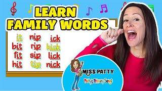 Learn Phonics Song for Children Family Word Short I | Learn to Read for Kids by Patty Shukla