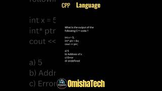 C++ programming | pointer Mcqs #shorts #omishatech #c++ #cpptutorialforbeginners
