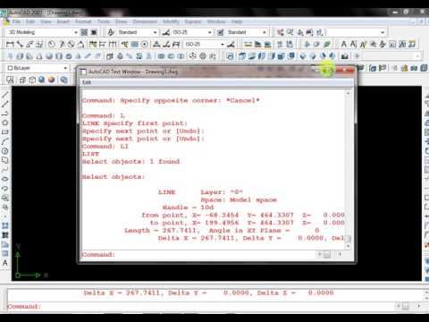 How to measure  length of line in AutoCAD 2007