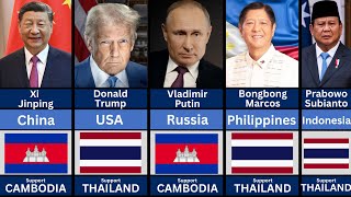 195 Countries State Leaders Who SUPPORT Thailand or Cambodia