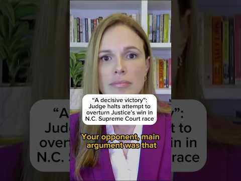 'A decisive victory': Judge halts attempt to overturn Justice's win in N.C. Supreme Court case