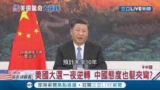 美選一夜逆轉 中國態度跟著"髮夾彎"官媒狂報導? 習近平用這招報復川普?  宣佈未來10年大量進口商品 世界工廠變世界市場｜【國際大現場】20201105｜三立新聞台