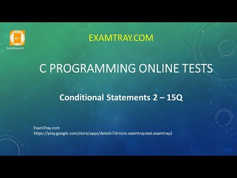 09. C Programming Conditional Operators Statements Online Test 2 [ Interview Questions ]