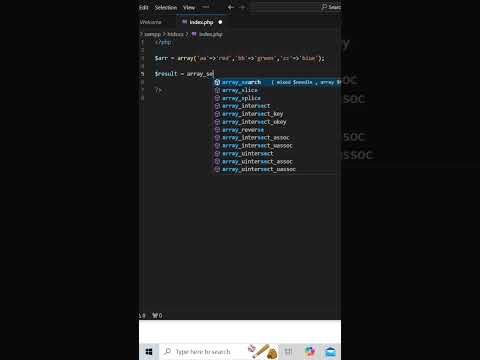 array_search() function in php #development #viralshorts #php #shorts