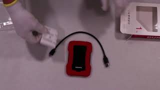 Unboxing Adata Durable Lite HD330 1TB 2.5'' USB3.1 Red