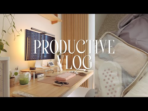 Productive Vlog | wfh with me, bts at small biz office, pack my hospital bag