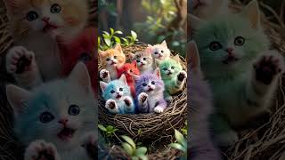 A litter of beautiful kittens #HealingCats #Cute#cutecat #cutekitten #cat #cats #shorts #trending