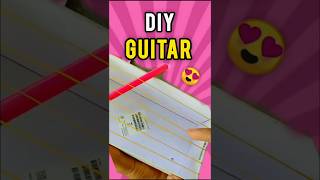 DIY Rubber Band Guitar 🎸🔥 Easy & Fun | #guitar #make #shorts
