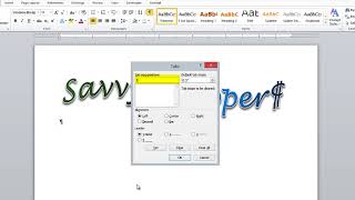 Microsoft Word: How to Set Custom Tab Stops