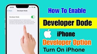 how to enable developer mode on iphone ios 18 | developer option not showing in iphone | developer