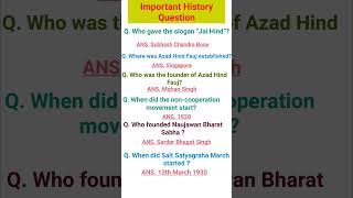 || Important History Question || #viral #viralvideo #shortsfeed #shorts #gk#gs#trending
