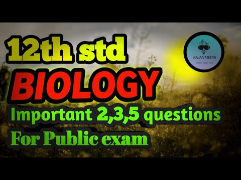 12th std biology important questions 2020 || 12th bio-zoology important questions for English medium