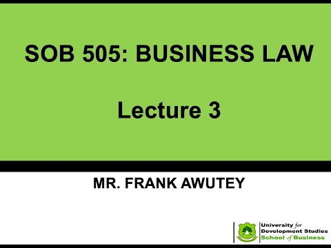SOB 505: Business Law
