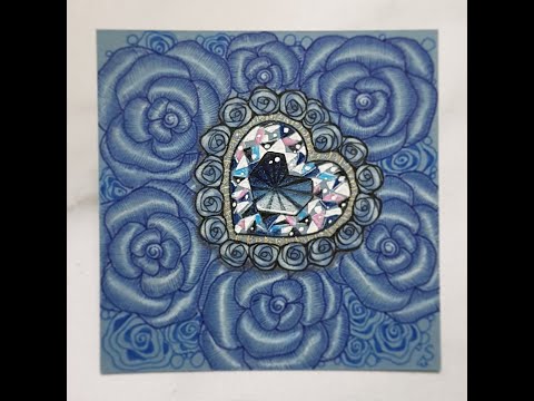 心花朵朵開-禪繞心形鑽石 /heart-shaped diamond #zengem #zentangle