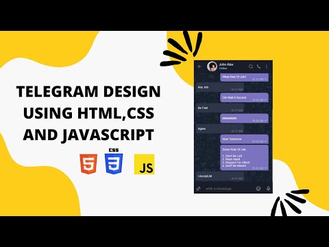 TELEGRAM DESING USING HTML CSS AND JS