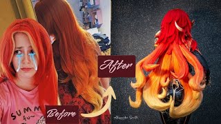 Wig Styling Tutorial - Helmet Wig + LEDs - Mavuika