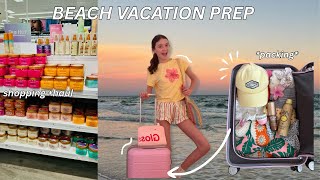 PREP WITH ME FOR THE BEACH 🌺 | shopping + packing & more!