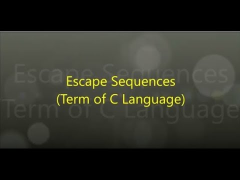 C Language (Escape Sequences) in Hindi