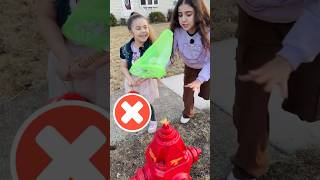 Don't Damage Fire Hydrant  Safety Rules  Education for kids with Elizabeth and briceida