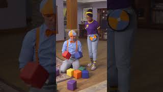 Meekah BROKE Blippi's RAINBOW Tower 🌈 | #shorts #blippi #rainbow #tower #buildingblocks #meekah