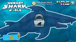 I unlocked dark magic shark in hungry shark world