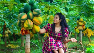 The best papaya delights! 🍑 make more sweets & desserts in rainy season!