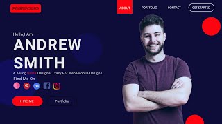 How To Make Animated Portfolio Website Using HTML And CSS Step By Step - UI Design To Code(Part 1)