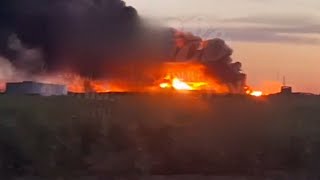 MASSIVE DRONE STRIKE HITS RUSSIAN AIRBASE IN ROSTOV – EXPLOSIONS LIGHT UP THE NIGHT || 2025