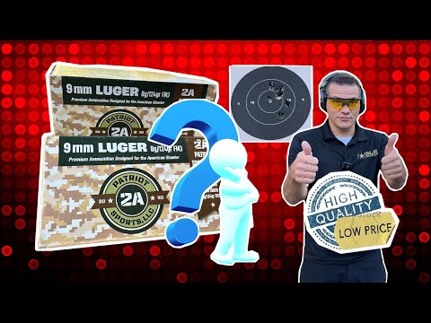 Patriot Sports 2A 9mm 124gr FMJ Ammunition Review - Accuracy Test at 25 Yards