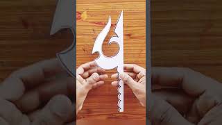 trishul paper cutting #trishul #shorts