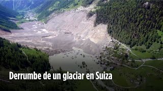 Derrumbe de un glaciar en Suiza