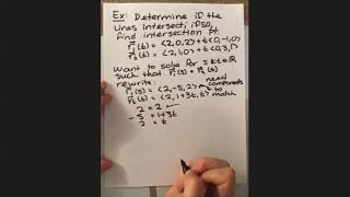 Vector Parameterization of a Line