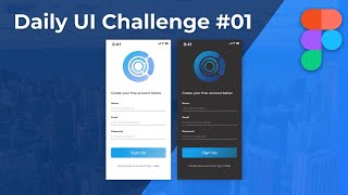 Daily UI Design Challenge Day 1 -  Learning How to Become a UX/UI Designer with Figma